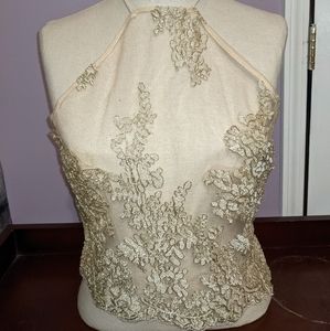 Sheer gold top